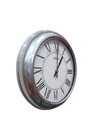 Regal 4290 Swr Özel Seri Metal Kasa Akar Sessiz Saniyeli Duvar Saati Çok Renkli