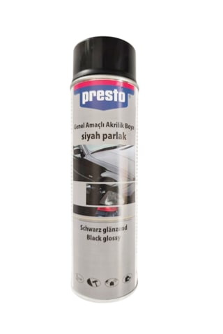 Presto Piano Black Sprey Boyama Seti+vernik+astar 500 Ml.