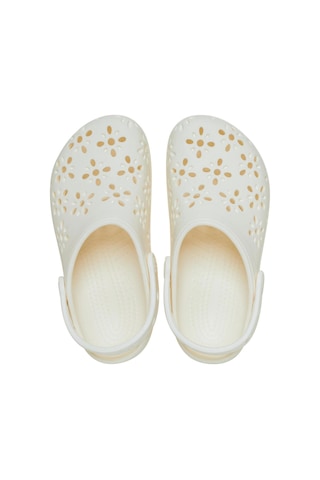 Crocs Classic Floral Cut Out Kadın Terlik C-cro210927g010wv Beyaz