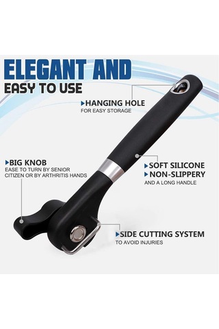 Gıda Sınıfı Kesme Konserve Açacağı, Mutfak Ve Restoran Siyah Siyah