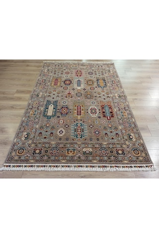 Çam Halı Sultani 807 Vizon Yün Ve Bambu İle Özel Tezgahlarda Üretilen Otantik Desenli El Emeği Modern Uşak Halısı Vizon