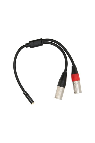 Youtek 3.5mm Dişi.stereo'dan Çift Xlr Erkek.3pin'e Dönüştürücü Kablo - Ses Kalitesi Ve Dayanıklılık - 0.3m Uzunluk