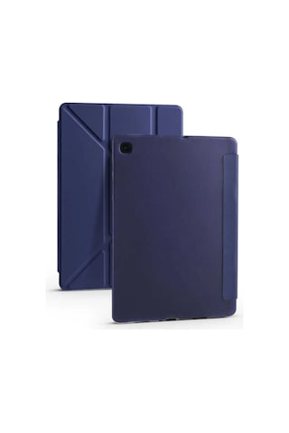Samsung Galaxy Uyumlu Tab S6 Lite Sm-p610 10.4" Kılıf Kalem Bölmeli Standlı Katlanabilir Kalemlikli Silikon Kılıf