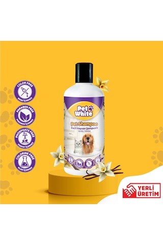 Pet White Kedi Köpek Evcil Hayvan Şampuanı Vanilya 500 ML
