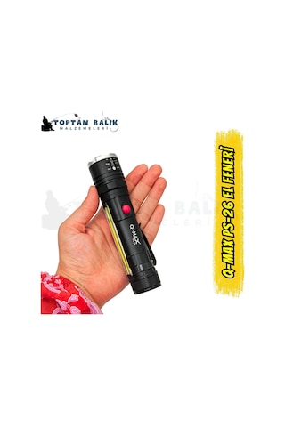 Q-max Ps-27 Profesyonel Zoomlu El Feneri - Cob Led, Mıknatıslı V Çok Renkli