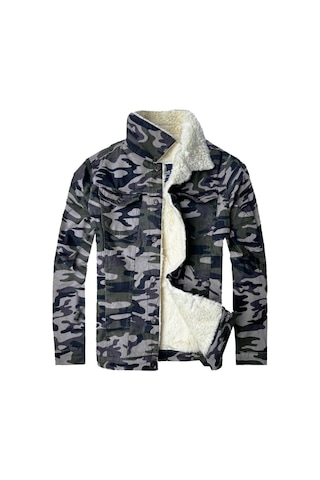 Alaska The Last Frontier R.lion Slim Fit Kürklü Kot Mont Premium Denim--koyu Kamuflaj-- Çok Renkli