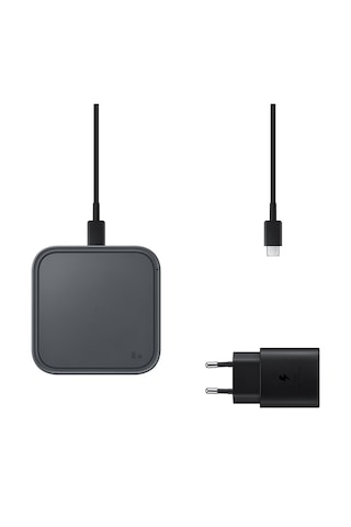 Samsung Uyumlu EP-P2400T Kablosuz Hızlı Şarj Cihazı 25 W Adaptör + Usb Type-C Kablo