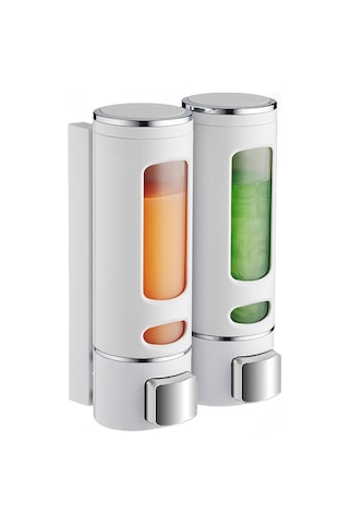 Xindoker Duvar Tipi 3 Başlı Sabun Dispenseri - 400 Ml, Tiyap Beyaz, Otel/ev Kullanıma Uygun, Kolay Kullanım, Dayanıklı Malzeme Beyaz