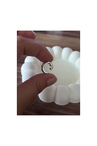 Gümüş Renk Ear Cuff Gümüş