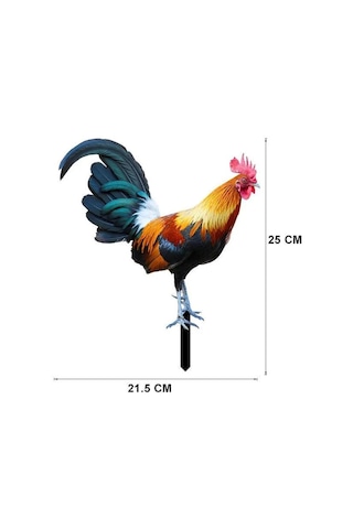 Qingmipy Sarı Led Işıklı Akrilik Tavuk Figürü, Çimen Ve Bahçe Dekorasyonu, Toprak Takılı Bahçe Figürü, Evcil Hayvan Temalı Bahçe Aksesuarı