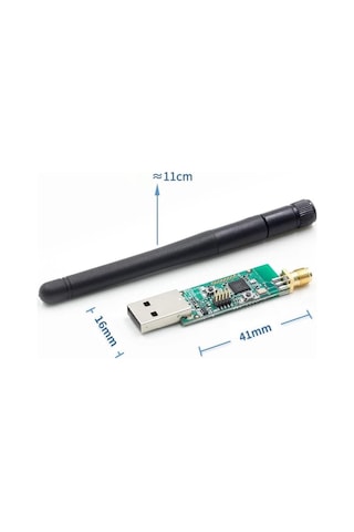 Alkatronik Cc2531 Usb Dongle + Anten 2.4ghz Zigbee Wifi Bluetooth Kablosuz Data Yakalayıcı