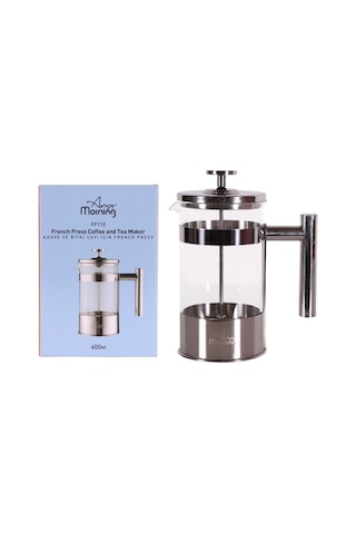 Any Morning Ff110 Kahve Ve Bitki Çayı İçin French Press 600 Ml Gri
