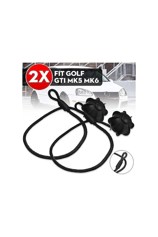 Pazly 2 Adet Golf Mk5 Mk6 Bagaj Rafı Kayışı - Siyah Abs, 32cm 2004-2013