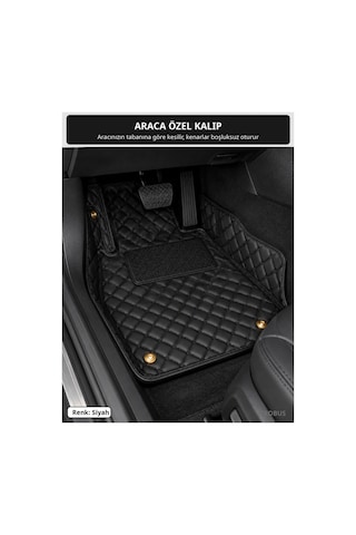 Renault Kangoo 2013-2023 Uyumlu 8d Tek Katmanlı Paspas + Bagaj Havuzu Seti Siyah
