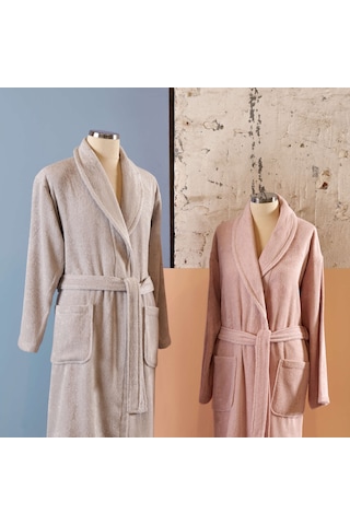 Linens Soft Pamuk Bornoz Gri Xl