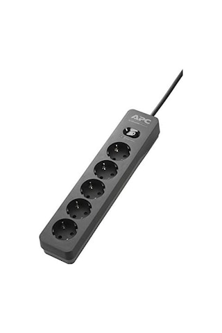 Schneider Apc Pme5b-gr 918 Joule Anahtarlı 5'li 1.5 M Akım Korumalı Priz, Siyah