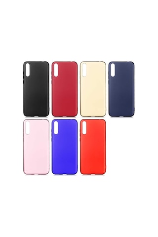 Noktaks - Huawei Uyumlu Huawei P Smart S Y8p - Kılıf Mat Soft Premier Silikon Kapak - Mürdüm T13930 Mürdüm