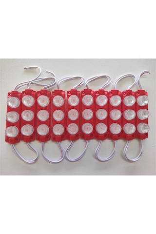 Replax Carub Camlı Parmak Led Lamba Kırmızı 12 Volt Su Geçirmez 10'lu 3m