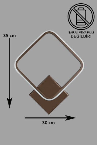 Kira Aplik Kahverengi Gün Işığı Ledli Banyo Hol Led Duvar Aplik Kahverengi