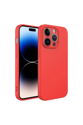 Zeyline Apple Uyumlu iPhone 14 Pro Max Zore Kamera Korumalı Mara Lansman Kapak-kırmızı