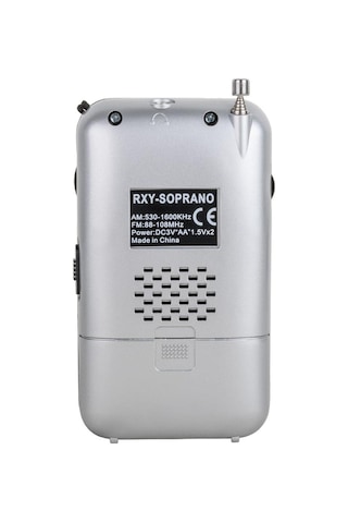 Roxy Rxy Soprano Cep Tipi Mini Analog Radyo Gri