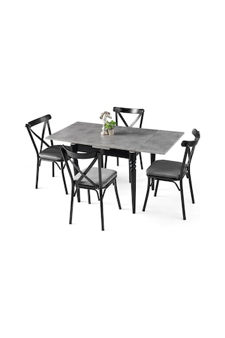 Pınar Bahar Açılır Mutfak Masa Sandalye Takımı 70x80