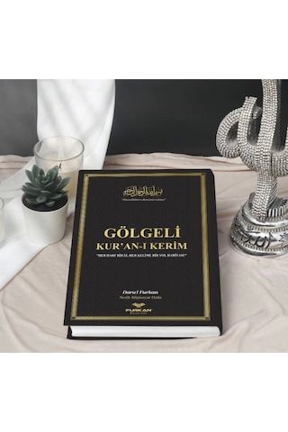 Furkan Neşriyat Gölgeli Kuranı Kerim Ve Yazı Mushafı - Hafızlar İçin Arapça El Yazısı Pratik Kitabı Siyah