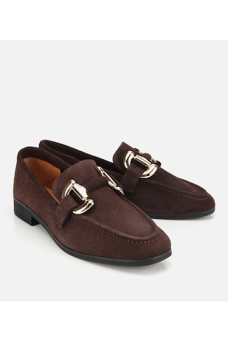 Hotiç Kadın Süet Deri Kahverengi Tokalı Klasik Loafer 01ayh312400a480 01ayh312400a480 Kahverengi