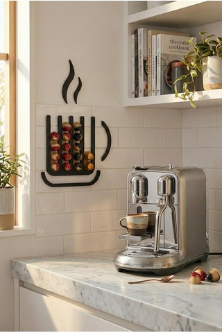 Lexroo Dekoratif Fincan Tasarımlı Nespresso Uyumlu Kapsül Tutucu Kahve