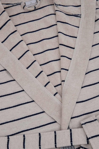 Ecocotton Arden Lacivert "medium" %100 Organik Pamuk Kenevir Çizgili Erkek Bornoz Lacivert