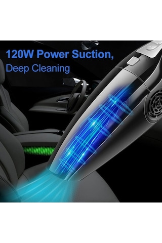 Shineyee 7. Nesil 120w Araç İçi Vakum Makinesi - Kuru Ve Islak Temizleme İçin Güçlü Emiş, Altın Turuncu