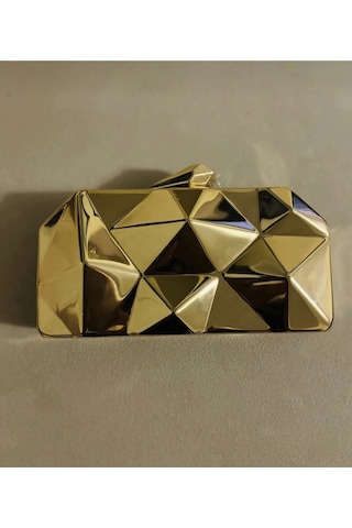 Abiye Çanta Gold Metalik