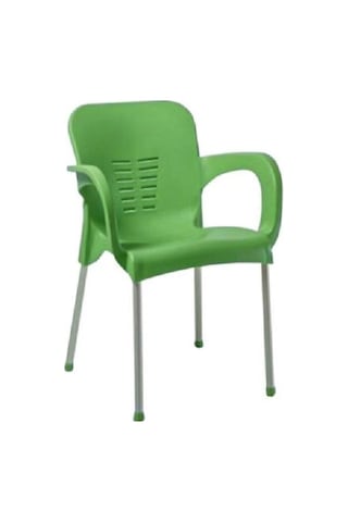 Sadikplastik 4 Adet Metal Ayaklı Eyfel Plastik Sandalye Yeşil