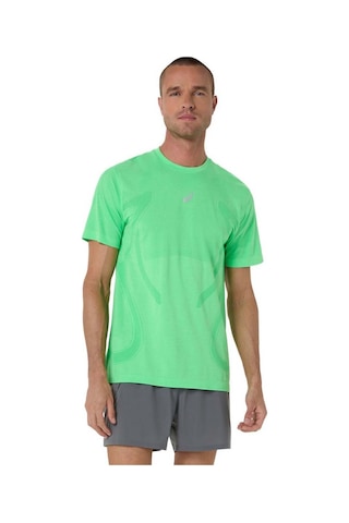 Asics Road Seamless Erkek Yeşil Koşu T-shirt 2011d355-301 Yeşil