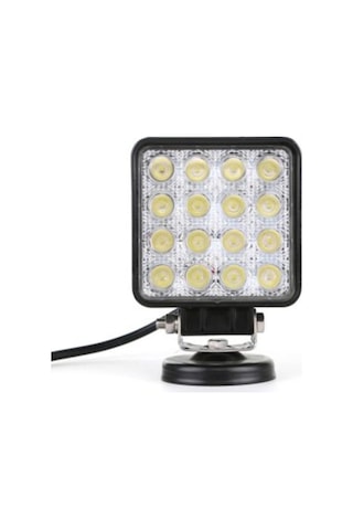 Off Road Tepe Lambası Traktör Forklif Çalışma Lambası 16 Led Kare