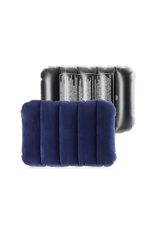 2 Adet Büyük Şişme Yastık Kamp Yastığı Seyahat Yastığı Şişme Kamp Lacivert