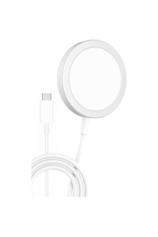 Go-Des GD-UC588 Magsafe Şarj Aygıtı Kablosuz Magnetik Hızlı Şarj Cihazı 15W Wireless Apple Uyumlu iPhone ZORE-221100 Beyaz