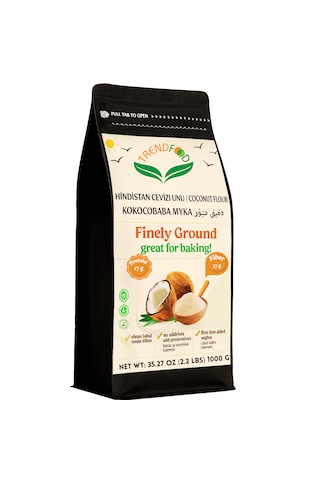 Doğal Hindistan Cevizi Unu İnce Çekim 1 Kg Glutensiz