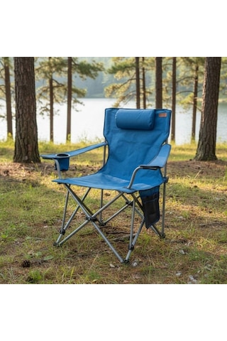 Madfox Chillseat Yastıklı Katlanabilir Kamp Sandalyesi Mavi