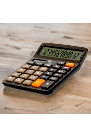 Pin 111 Büyük Boy 12 Hane Masaüstü Hesap Makinesi