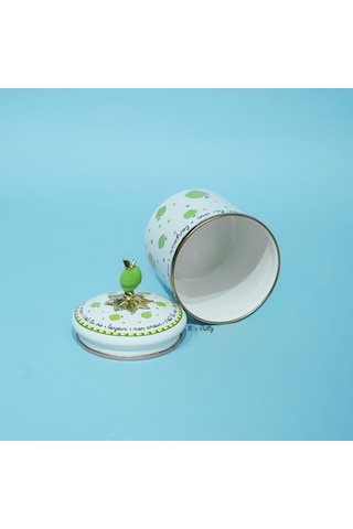 Mon Amour Emaye Orta Boy Kavanoz 12 Cm Yeşil
