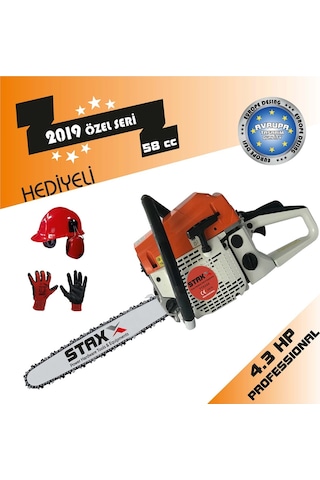 Staxx Stx-58 Profesyonel Ağaç Kesme Bıçkı Motoru 58Cc Çift Egzos