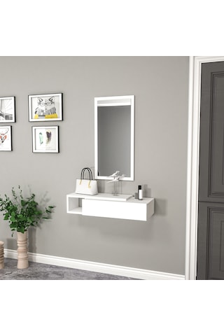 Arnetti Vien Aynalı Çekmeceli Dresuar Beyaz