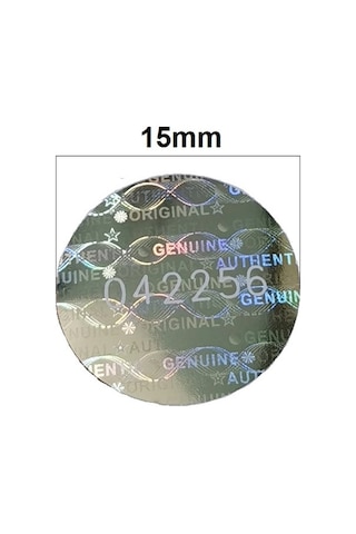 Çap Hologramlı Garanti Etiketi Seri Numaralı 1 5 Cm 100 Adet
