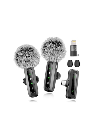 İphone/android Uyumlu Telefon İçin Kablosuz Mikrofon Mini Mikrofon, Led Ekran