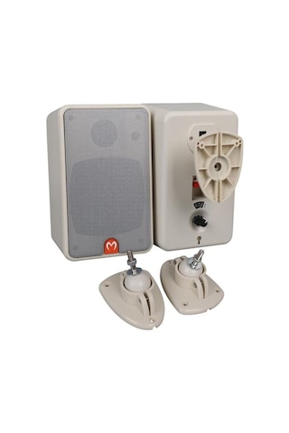 Magicvoice Mv-21 10 Cm 40 Watt Komütatörlü Hat Trafolu Beyaz Sütun Hoparlör 2 Li Takım