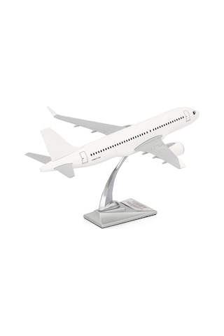 Zekupp Airbus A320 Model Uçak 1/100 Beyaz Elit Maket Uçak