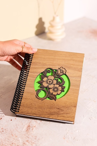 Doğal Ahşap Kapaklı Çizgisiz Defter Şık Ve Dayanıklı Tasarım 11