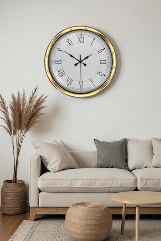 Zentime 40 Cm Gold Lüks Dekoratif Duvar Saati çok Renkli