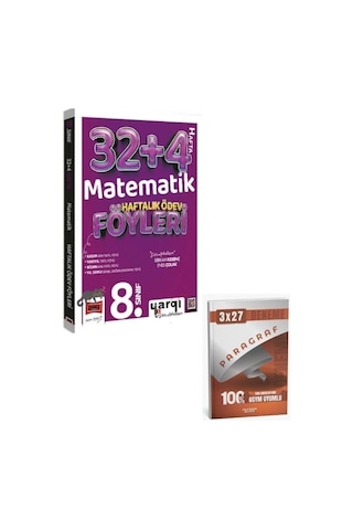 Ders Arkadaşım 2027 8. Sınıf Matematik 32+4 Haftalık Ödev Föyleri+ Anla Kazan Paragraf